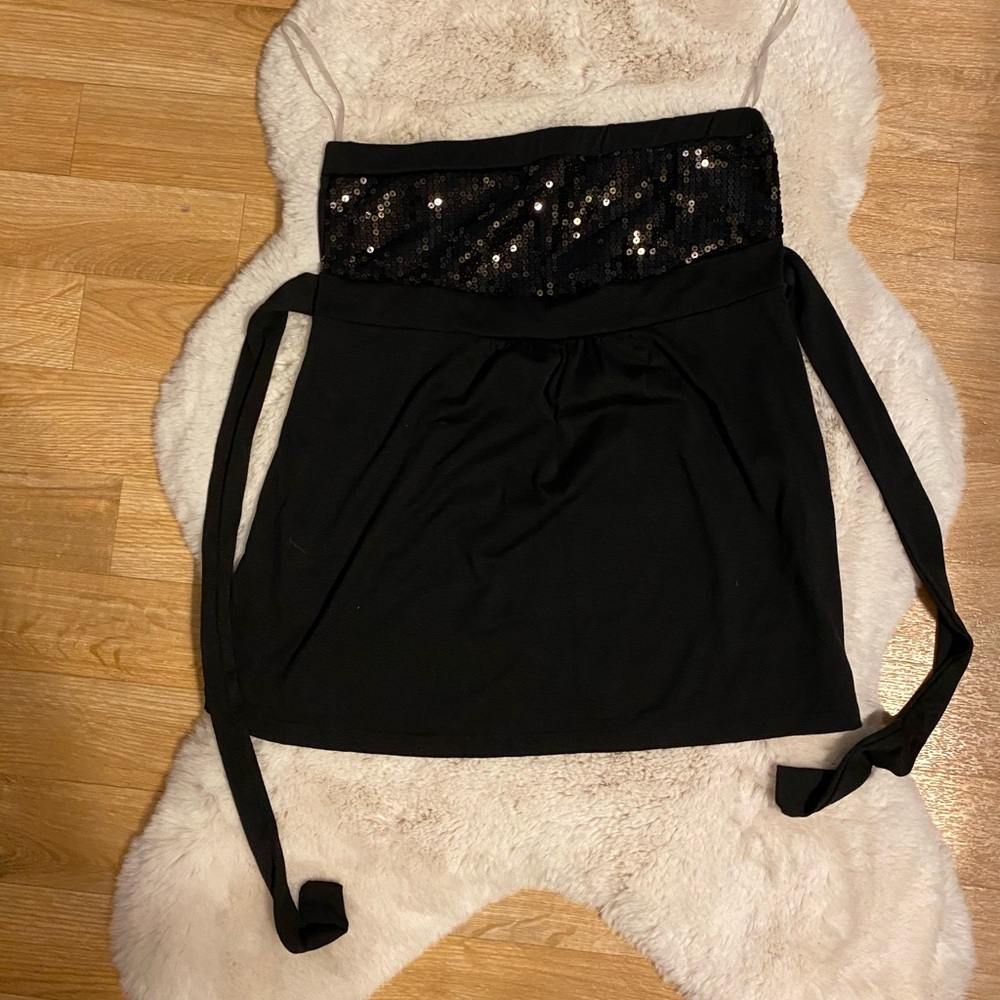 Black sparkly tube top ❤️